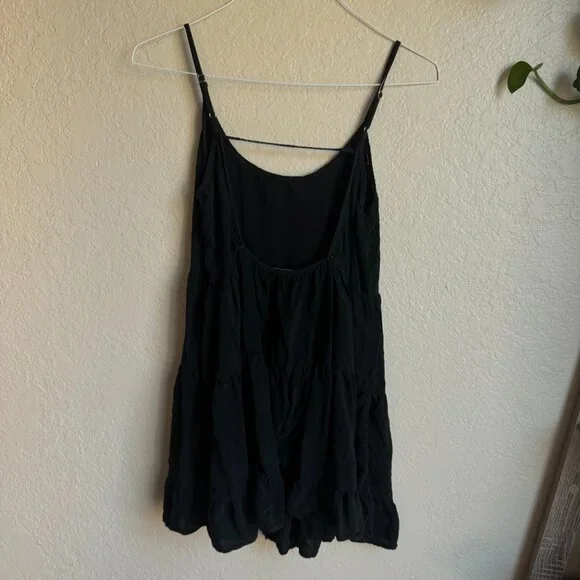 Brandy Melville Black Tiered Mini Dress – Spaghetti Strap, One Size - Picture 3 of 5